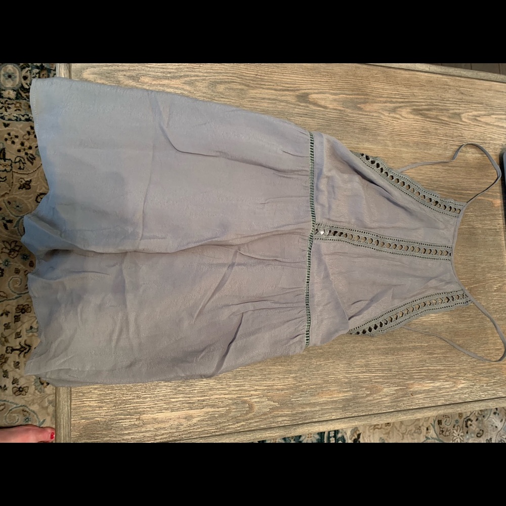 Muted green backless dress